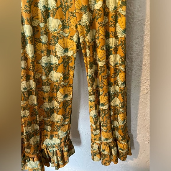 Kate Quinn Floral Yellow and Orange Flare Jumpsuit - Picture 2 of 5